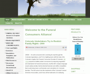 funerals.org: FCA is a nonprofit federation of consumer organizations dedicated to ensuring consumers can choose a meaningful, dignified, and affordable funeral
The Funeral Consumers Alliance (FCA) is a nonprofit organization that protects consumers' rights to choose meaningful, dignified, affordable funerals.