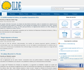 institutoilde.org: Instituto Libertad Democracia y Empresa - ILDE
El Instituto Libertad Democracia y Empresa (ILDE), comenzó a operar como una iniciativa coordinada de un grupo de ciudadanos en Cochabamba, Bolivia, en agosto de 2003