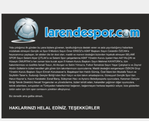 larendespor.com: Karaman'ın spor gündemi
Karaman Haber, Gndem, Karaman, Larende, Asayi, Yeni Karaman, Siyaset