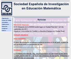 seiem.org: SEIEM
SEIEM - Sociedad Espaola de Investigacin en Educacin Matemtica.