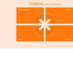 endoviduell.com: SYS ENG - Dipl.-Ing. Hendrik John - Für Veränderung und Neuerung, statt Stagnation.
Wer zu mir kommt, hat sich für Veränderung und Neuerung entschieden.