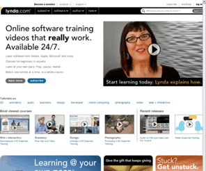 lyndaonline-training.com: Software training online-tutorials for Adobe, Microsoft, Apple & more
Software training & tutorial video library. Our online courses help you learn critical skills. Free access & previews on hundreds of tutorials.