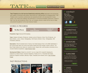 tatetheatric.com: Tate Theatrics | Steve Tate: Theatre Producer Broadway Off-Broadway
Tate Theatrics, founded by Steve Tate, is a New York based full service theatre producing office dedicated to the production of Broadway and Off-Broadway shows.