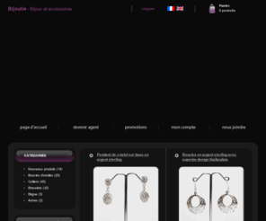 bijoulie.biz: BIJOULIE: bijoux, colliers, bracelets, boucles doreilles, perles, crystal, agents, revenus, emplois
bijoux, colliers, bracelets, boucles doreilles, perles, crystal, créations exclusives, argent, or, pierres semi précieuses, agents, revendeur, revenus, emplois, opportunité daffaires, travailleur autonome, franchises