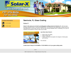 solar-xwindowtinting.com: Solar-X
Affordable Hurricane Protection and Energy Efficient Safety and Security Window Films From Solar-X.