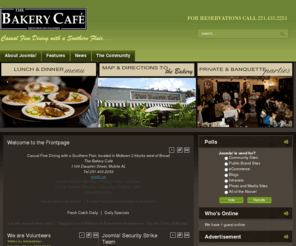 thebakerycafe.net: Welcome to the Frontpage
Joomla! - the dynamic portal engine and content management system