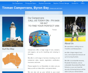 tinmancampervans.com: Tinman Campervans
Tinman Campervans offers a large range of cars, campers, and wagons, set up for travelling and camping in Australia.