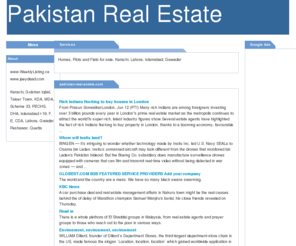 pakistan-real-estate.com: Homes, Plots and Flats for sale, Karachi, Lahore, Islamabad, Gawadar
Homes, Plots and Flats for sale, Karachi, Lahore, Islamabad, Gawadar