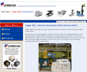 tuggeragv.com: Tugger AGV for trailer towing Automated Guided Vehicle Systems
Automated towing with Tugger AGVS from Corecon Automatic Guided Vehicles