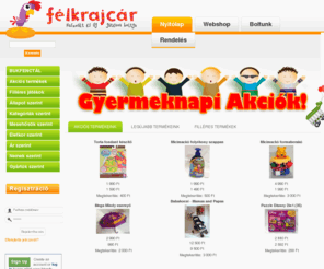 felkrajcar.hu: Nyitólap
olcsójátékok, webshop, játékok, gyerekjátékok, használtjátékok, babajátékok, ingyenjáték,