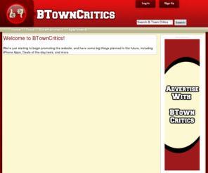 btowncritics.com: BTown Critics - Your BTown, Your Critics
BTownCritics is a place for the people of Bloomington, IN to rate and review their local businesses. Food, entertainment, apartments, we've got all the reviews you'll need!