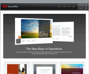 keynotepro.com: KeynotePro: Keynote Themes and Pages Templates for Professionals
KeynotePro offers highly-acclaimed Professional Keynote Themes and Pages Templates for Apple's iWork Suite, including PitchBoards - the easiest way to build compelling storyboard presentations with Keynote.