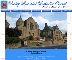 wesley-memorial.org.uk: Wesley Memorial Methodist Church Main Page
Provides information about Wesley Memorial Methodist Church, Durham Road, Low Fell.