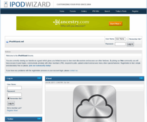 ipodwizard.net: iPodWizard.net
iPodWizard.net is the greatest up and coming iPod resource site. iPodWizard.net is also the home to a fast growing, busy and useful iPod fan forum.