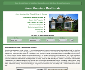 stone-mountain-real-estate.com: Stone Mountain Real Estate :: Search Stone Mountain Homes for Sale in Georiga
Search the Latest Stone Mountain Real Estate Listings! View Stone Mountain Homes for Sale - Large Pictures, Recent Price Reductions, Foreclosures and Local Info in Stone Mountain GA. 