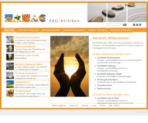 akg-kliniken.de: AKG Kliniken - AKG Dr. S. Zwick GmbH & Co. KG - Startseite
Die AKG-Kliniken bilden einen leistungsfähigen Verbund von Therapie- und Rehabilitationszentren für Psychosomatik und Abhängigkeitserkrankungen.