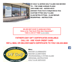 davefreed.com: DV Golf and Akron Golf Clubs Online - Featuring KZG Professionally Fitted Golf Clubs
