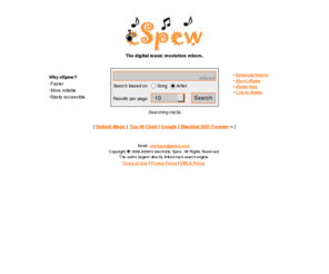 espew.com: eSpew Free Mp3 Music Search Engine - Download & Play Mp3 Music Online
Free Mp3 Music Search Engine. eSpew is the worlds largest MP3 Search Engine. Search, locate and listen to your favorite music for free. No signups or registrations, and no popups. Free MP3 audio search engine and music downloads.