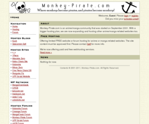 monkey-pirate.com: M o n k e y - P i r a t e . c o m
A manga/anime community website. Hosting forums and manga-related websites.