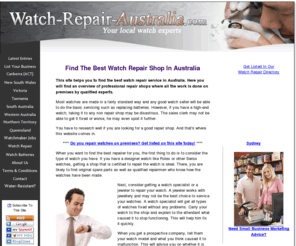 watchrepair-onpremises.com: Watch Repair Shops In Australia - Find The One Near You
This site helps you to find the best watch repair service in Australia. Here you will find an overview of professional repair shops where all the work is done on premises by qualified experts.