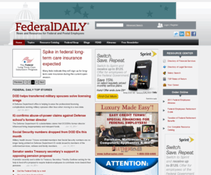 federalresource.com: Federal Daily - homepage -- FederalDaily.com
Federal Daily - the source of information for federal and postal employees