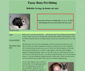 fuzzybunspetsitting.com: Fuzzy Buns Pet Sitting Provides Professional at Home Pet Care in the Cohoes, 
Troy & Southern Saratoga County Area of New York.
Reliable, loving, in-home pet care. Fuzzy Buns Pet Sitting in New York NY.