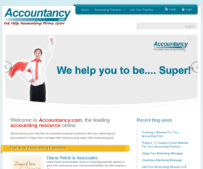 accountability.co.uk: Accountancy.com find accountants in UK, US, Ireland, Australia, Canada
Accountancy.com is the worlds leading online accounting resource. Our site reaches an exclusive business audience who are searching for accountants.