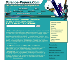 science-papers.com: science research papers
science papers ! research reports and research papers on science topics