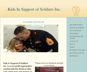 kidsinsupportofsoldiers.org: Kids In Support of Soldiers - god bless our troops
 