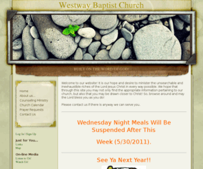 westwaybaptist.org: Westway Baptist Church Built on the Word of God!
