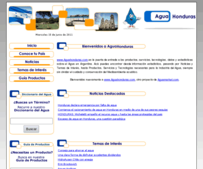 aguahonduras.com: Agua e información sobre el MedioAmbiente Acuático, Productos, Servicios y Tecnologías del Agua
