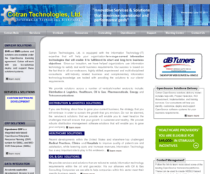cotrantech.com: Cotran Technologies, Ltd. - Information Technology Architects
Cotran Technologies, Ltd. provides solutions and services that enables organizations to leverage information technology. We provide real-world solutions across many verticals including Healthcare, Telecommunications, Oil & Gas, Electric Power Generation and Pharmaceuticals.