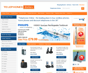 telephonesonline.co.uk: Telephones Online - cordless phones, buy discount telephones UK, home phones, bt phones, digital telephones, DECT cordless phones
Telephones Online - the leading place to buy discount telephones & cordless phones in the UK. We have a huge range of cordless phones, digital telephones, home phones and answer phones from BT, Philips, Siemens Gigaset, Panasonic and MagicBox as well as many other great gadgets