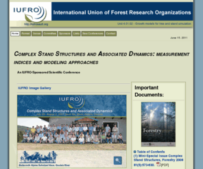 iufrosault.org: IUFRO 2007 - Sault Ste. Marie
Complex Stand Structures and Associated Dynamics: measurement indices and modeling approaches