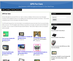 buygpsforcars.com: GPS for Cars
Find GPS navigational systems for your car. All major brands. Best prices on the Internet.