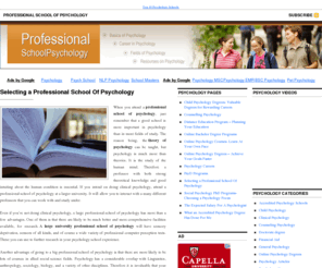 childpsychologygames.com: Professional School Of Psychology
When you attend a professional school of psychology, just remember that a good school is more important in psychology than in most fields of study.