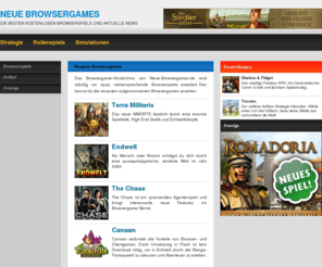 neue-browsergames.de: Neue Browsergames - kostenlose News und Infos zu Browserspielen
