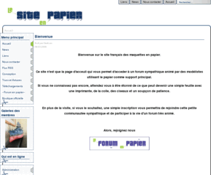 maquettes-papier.net: Le Site en Papier - Accueil
Le Site en Papier - Site francophone des maquettes en papier
