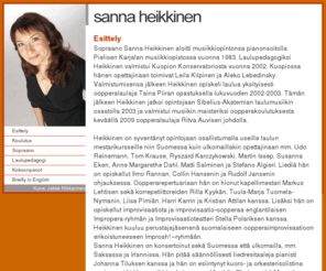 sannaheikkinen.com: Sanna Heikkinen - Sopraano
