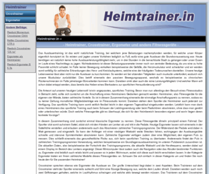 heimtrainer.in: Heimtrainer, Crosstrainer, Ergometer und andere Fitnessgeräte
