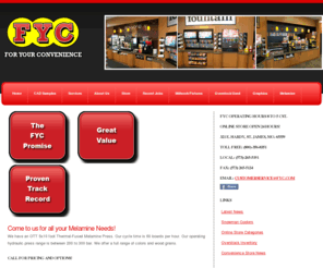 themelamineshoppe.com: For Your Convenience - Convenience Store Equipment
For Your Convenience is Your One Stop Shop for convenience store design, including, layout & design, graphics, logos, cabinets, building, installation, and store supplies!