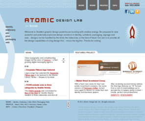 uppdesign.com: Atomic Design Lab :: Seattle Graphic Design :: Seattle Logo Design :: Seattle Freelance Design :: Seattle Graphic Designer
 A Seattle graphic design powerhouse bursting with creative energy specializing in identity, packaging, stationery, print and web development >  All the design capabilities of a big design firm... minus the big firm. Atomic Design Lab.