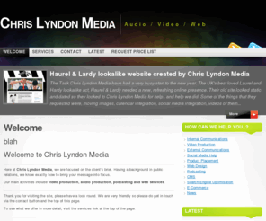 chris-lyndon.co.uk: Chris Lyndon Media
AUDIO / VIDEO / WEB - Based in Oxford, Chris Lyndon Media can offer a range of media services from podcasting through to video solutions. Please visit the site to see what we can offer you.