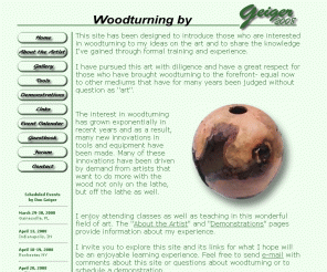 dongeiger.com: Woodturning by Geiger 2008 - Home
