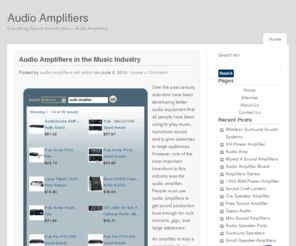 audio-amplifiers.net: Audio Amplifiers
Everything Sound Amplification – Audio Amplifiers