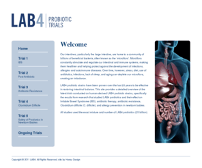 lab4probiotictrials.com: LAB4 - Probiotic Trials
Welcome to the LAB4 Probiotics Trials site. This site provides a detailed overview of the latest trials conducted on human-derived LAB4 probiotic strains.