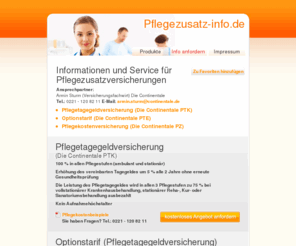 pflegezusatz-info.de: Pflegezusatzversicherung
Informationen und Service für Pflegezusatzversicherungen
