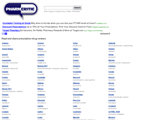 farmcritic.org: PharmCritic
Read and share real-world efficacy and side-effect reviews for prescription drugs.