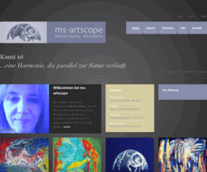 ms-artscope.de: ms-artscope - Marion Slotty
ms-artscope
Webseite der Künstlerin Marion Slotty,  Berlin
