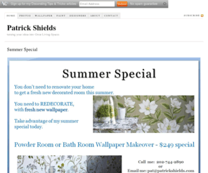 patrickshields.com: Patrick Shields
wallpaper, wallpaper installation, decorative painting, museum restorations,